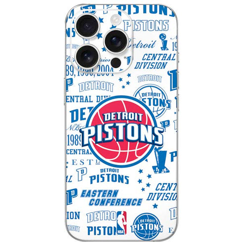 NBA Detroit Pistons Historic Blast iPhone 16 Pro Skin
